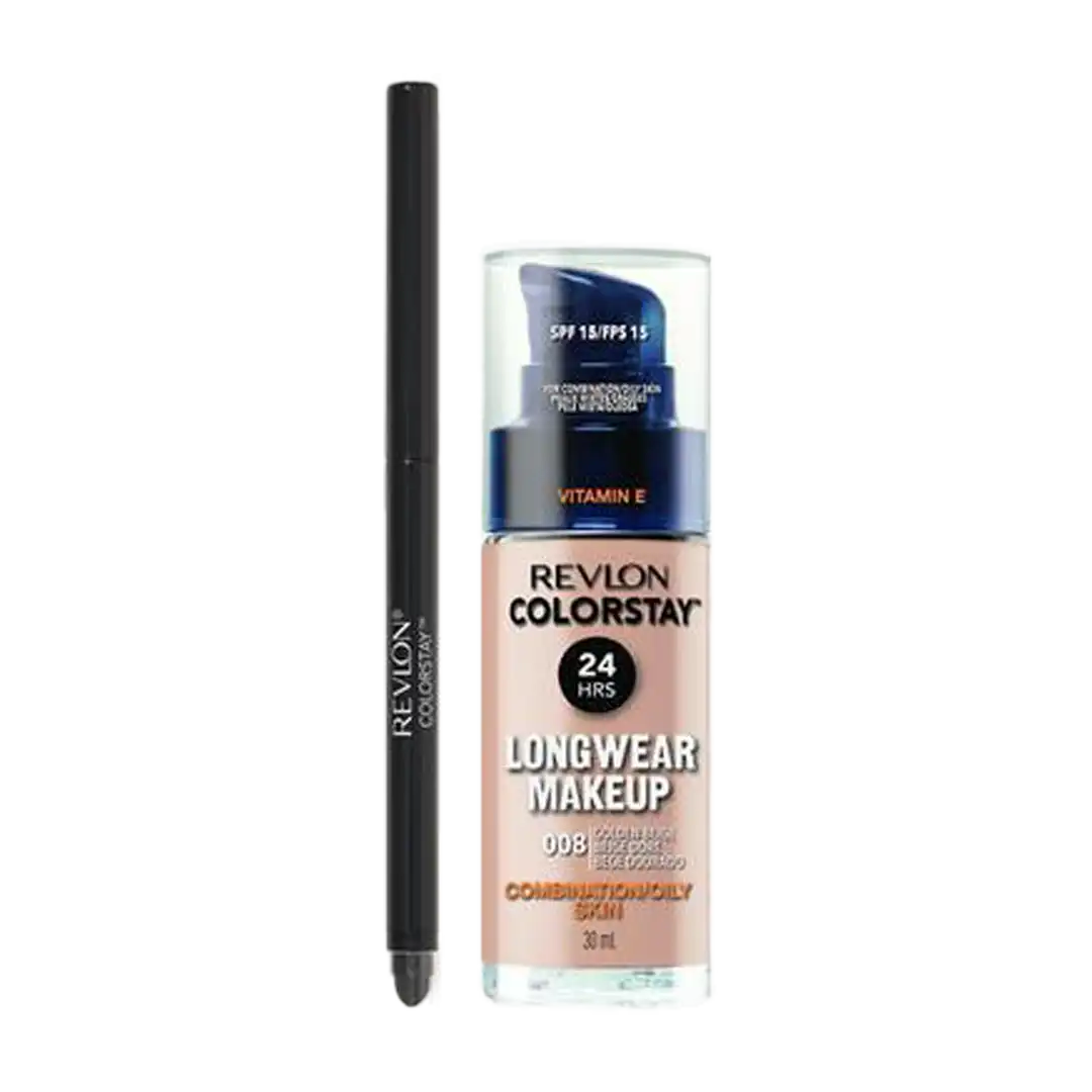 Revlon ColorStay Longwear Combination/Oily Make Up & Eyeliner Combo, Assorted