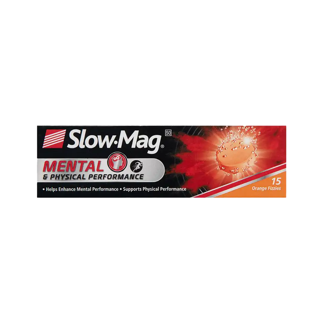 Slow-Mag Mental and Physical Performance Orange Effervescent Tablets, 15's