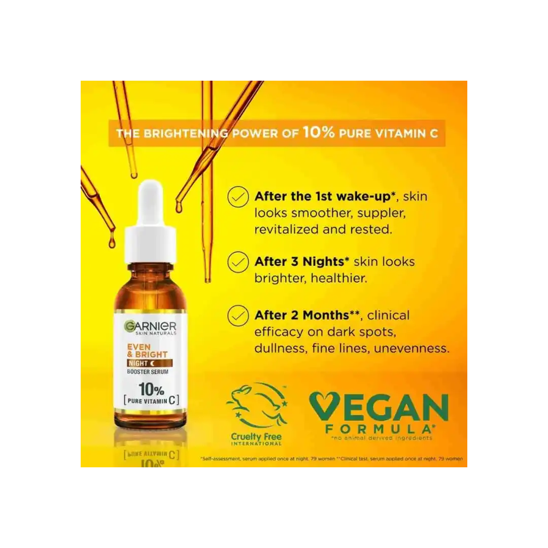 Garnier Even & Matte Night serum enriched with 10%, 30ml