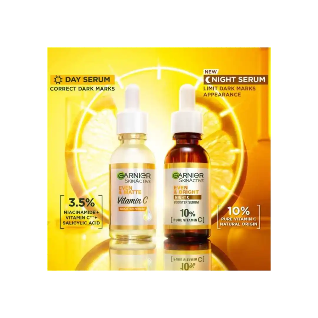 Garnier Even & Matte Night serum enriched with 10%, 30ml