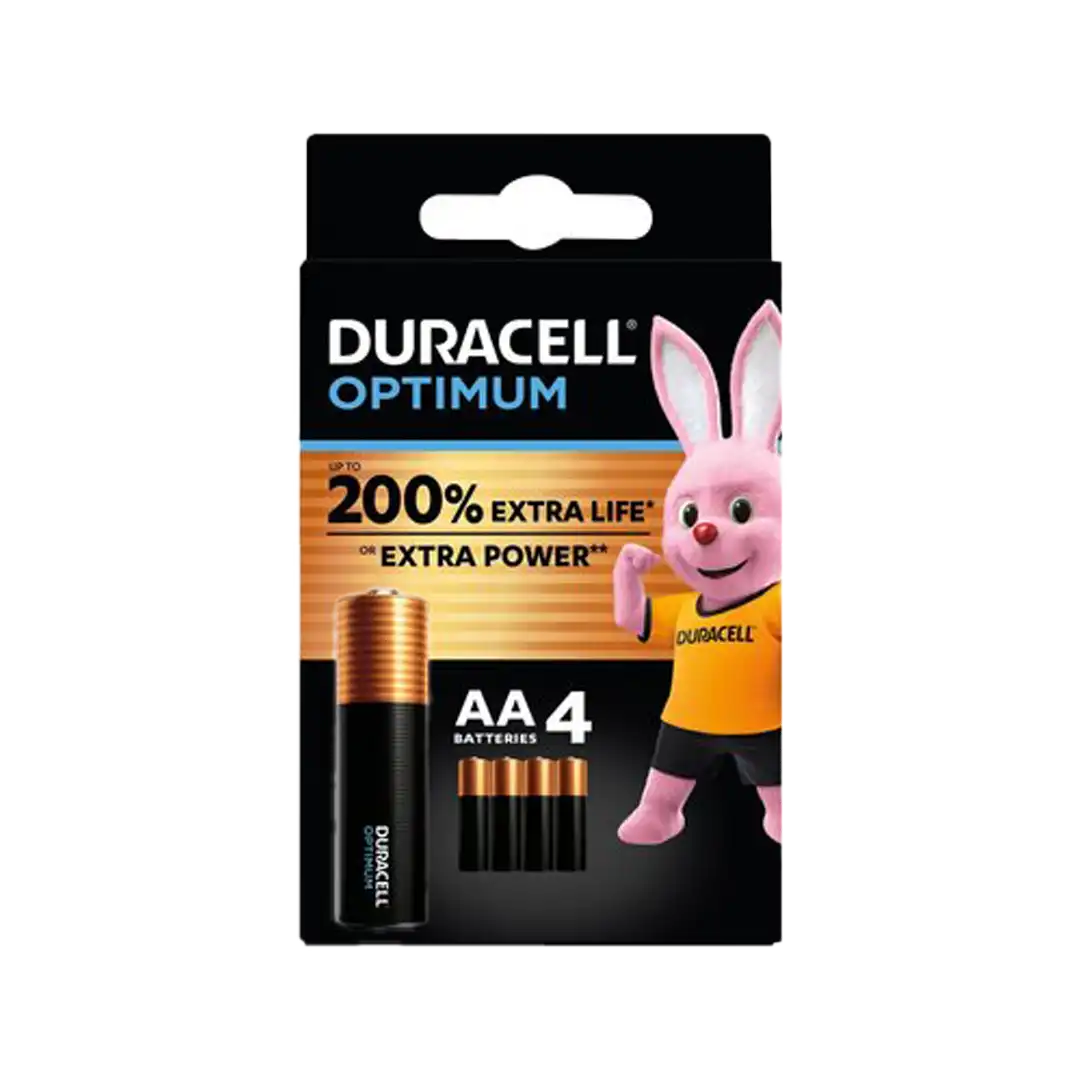Duracell Optimum AA Batteries, 4 Pack
