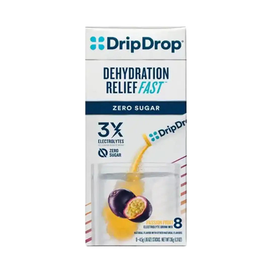 DripDrop Zero Passion Fruit Sticks, 8's