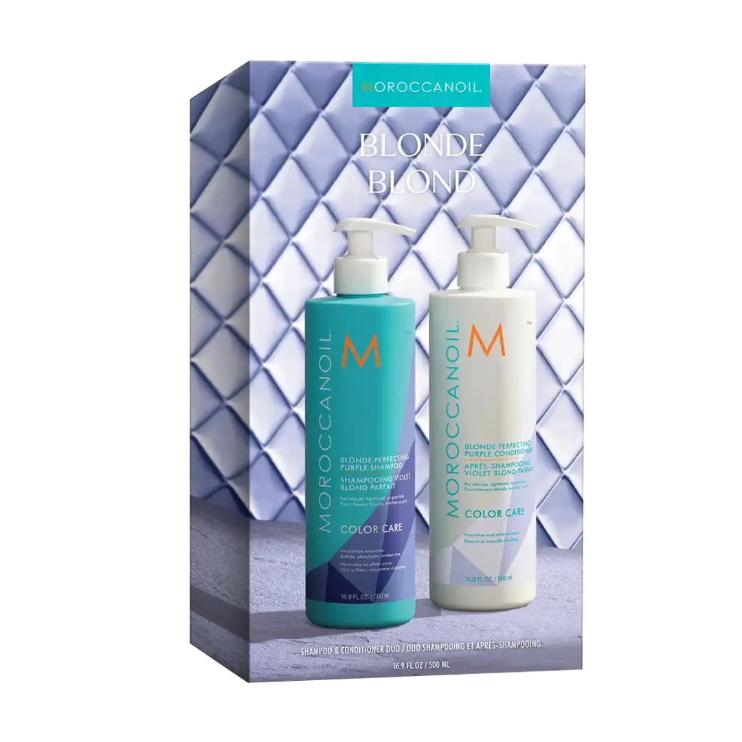 Moroccanoil Duo Box Blonde Shampoo Conditioner 500ml, Limited Edition