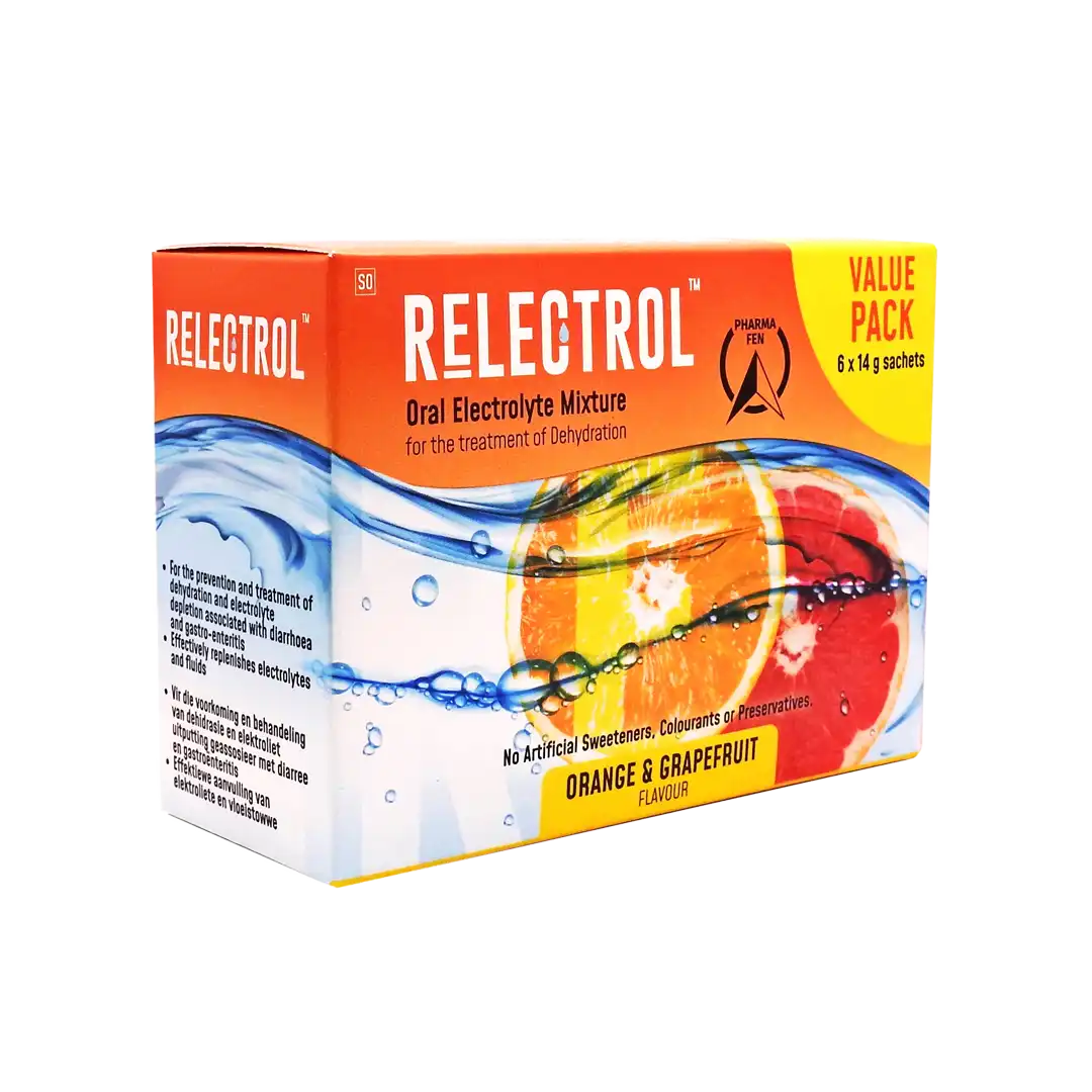 Relectrol Oral Electrolyte Mixture Orange/Grapefruit Sachet, 14g x 6's