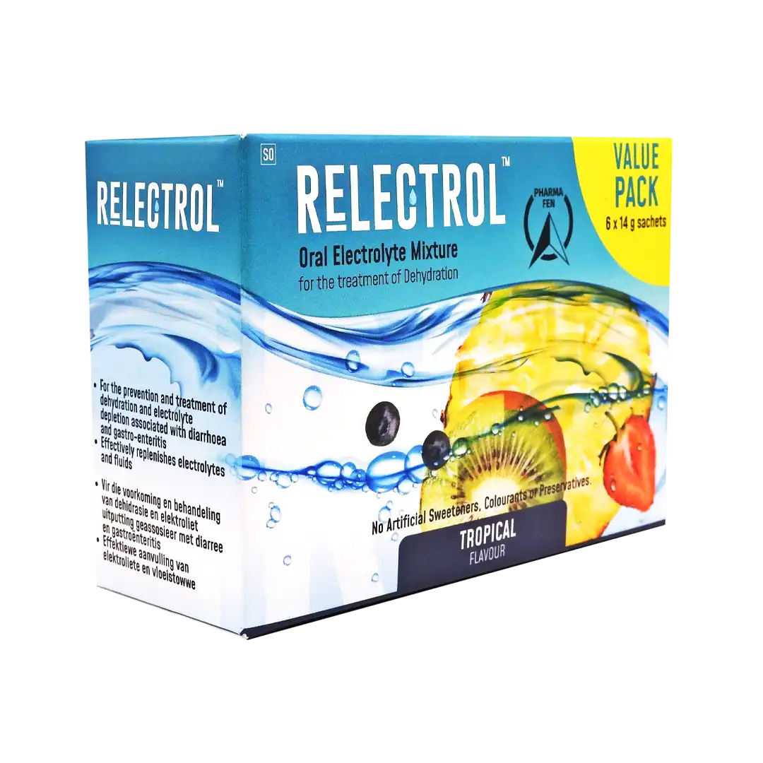 Relectrol Oral Electrolyte Mixture Tropical Sachet, 14g x 6's