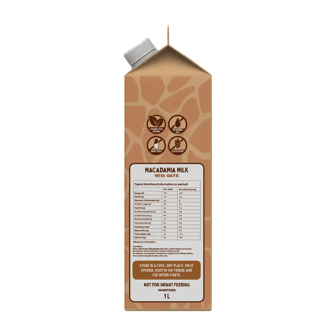 Giraf Macadamia Milk 1L, Oat