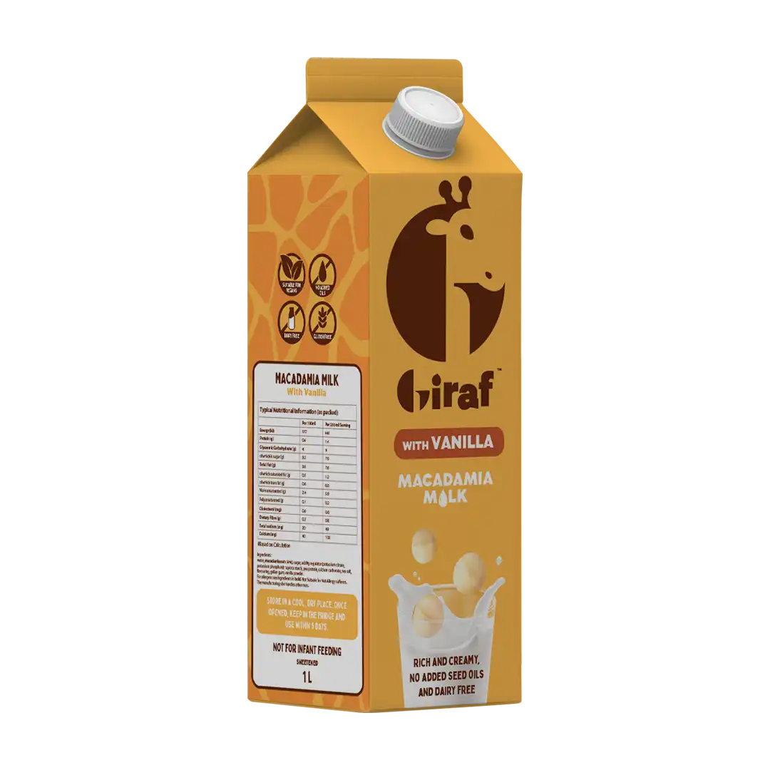 Giraf Macadamia Milk 1L, Vanilla
