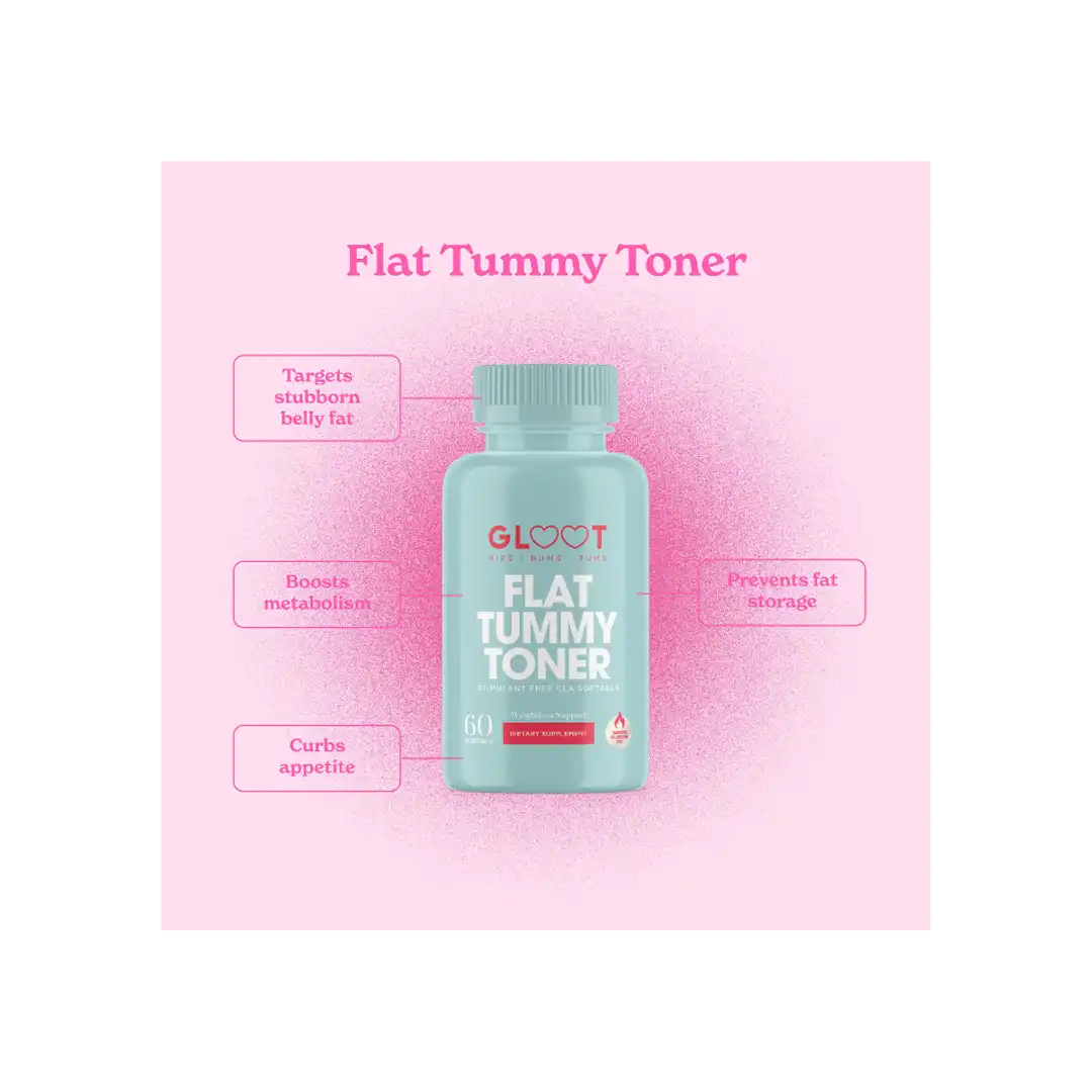 Gloot Flat Tummy Toner Capsules, 60's