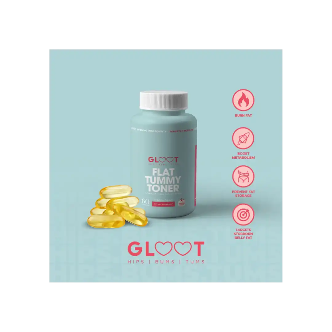 Gloot Flat Tummy Toner Capsules, 60's