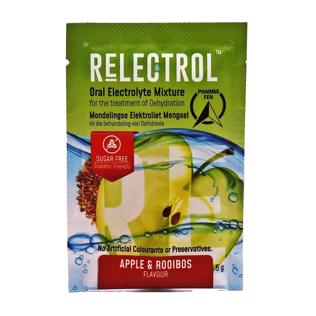 Relectrol Oral Electrolyte Mixture Sugar Free Apple/Rooibos Sachet, 5g x 6's