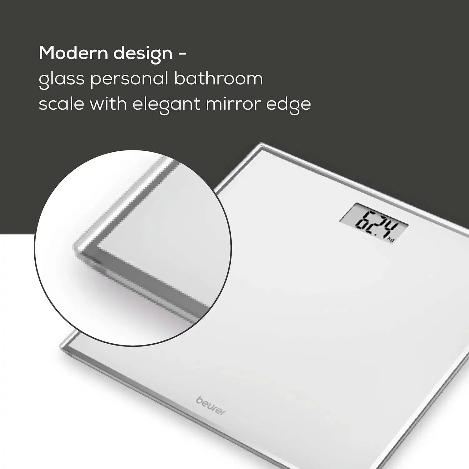Beurer Germany GS 120 Elegant Mirror Effect Bathroom Scale