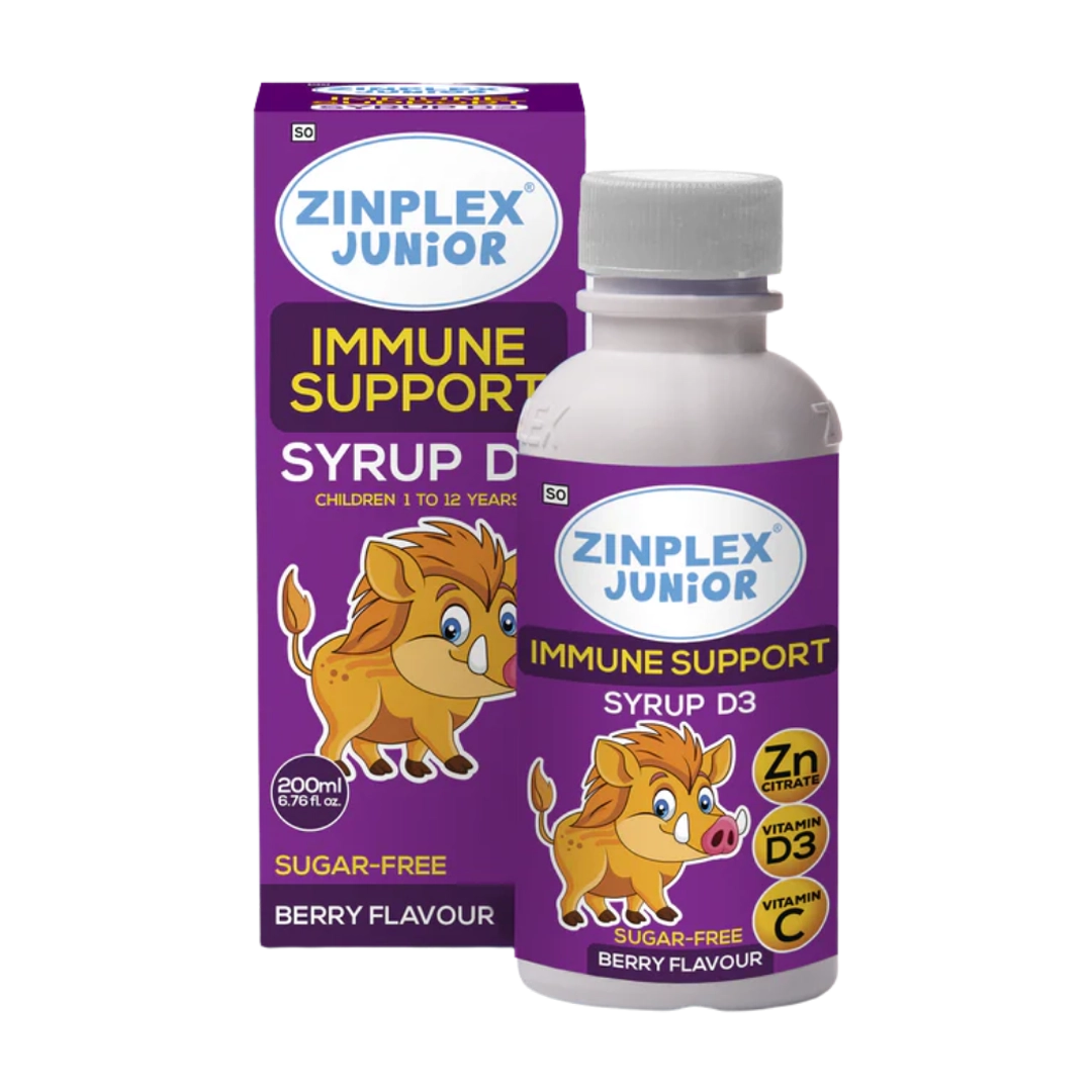 Zinplex Immune Support D3 Syrup, 200ml