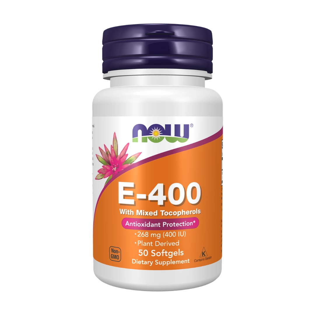 NOW Foods Vitamin E-400 With Mixed Tocopherols, 50's
