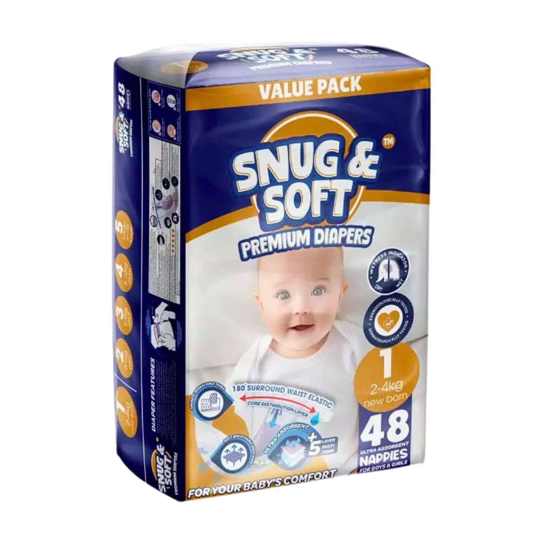 L’il Masters S Snug & Soft Premium Diapers Size 1, 48's