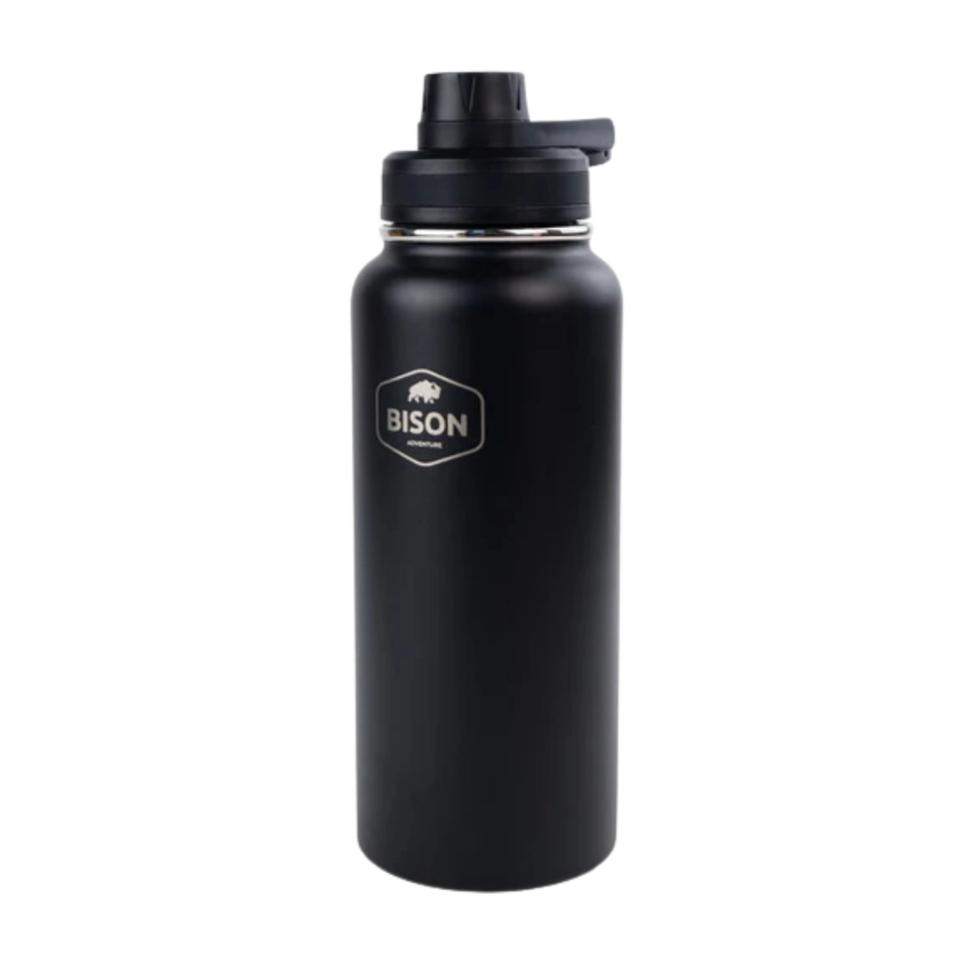 Bison Waterbottle Black, 900ml