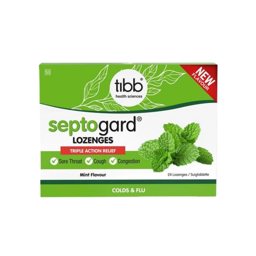 Tibb Septogard Throat Lozenge Mint, 24'S