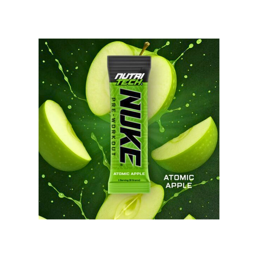Nutritech Nuke Pre Workout Sachets Atomic Apple, 8g