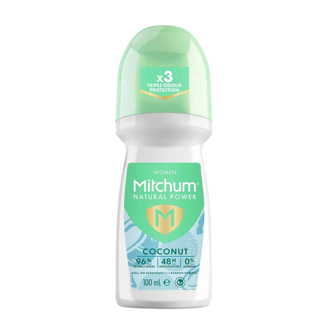 Mitchum Women 48H Natural Power Roll-On Coconut, 100ml
