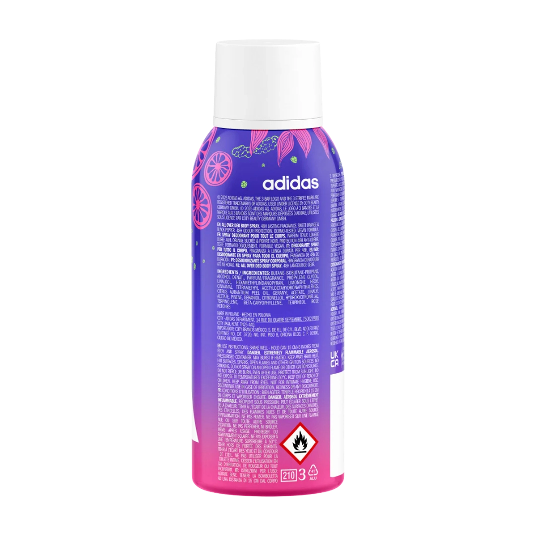 Adidas Vibes Spark Up All Over Deo Body Spray, 150ml