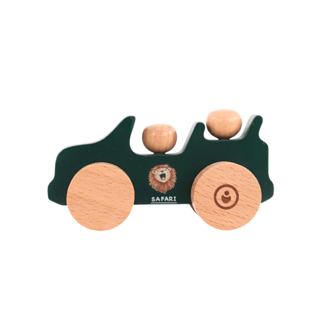 Grow Baby Wooden Jeep Push Car, On Safari