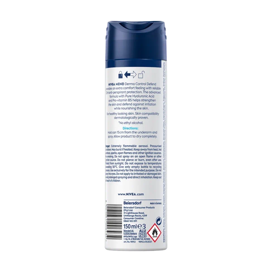 Nivea Men Derma Control Defend Aerosol, 150ml