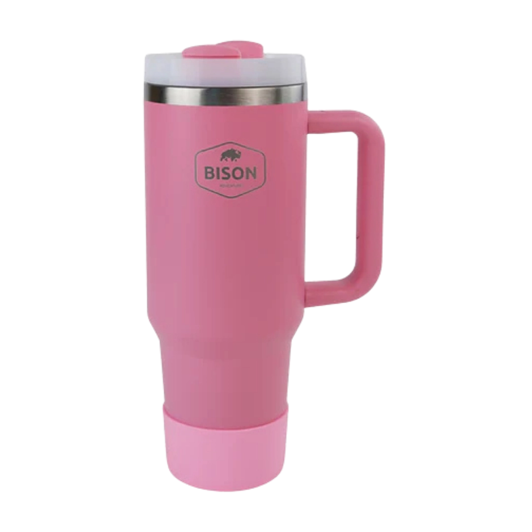 Bison XL Mug with Screw Lid Pink, 1.2L