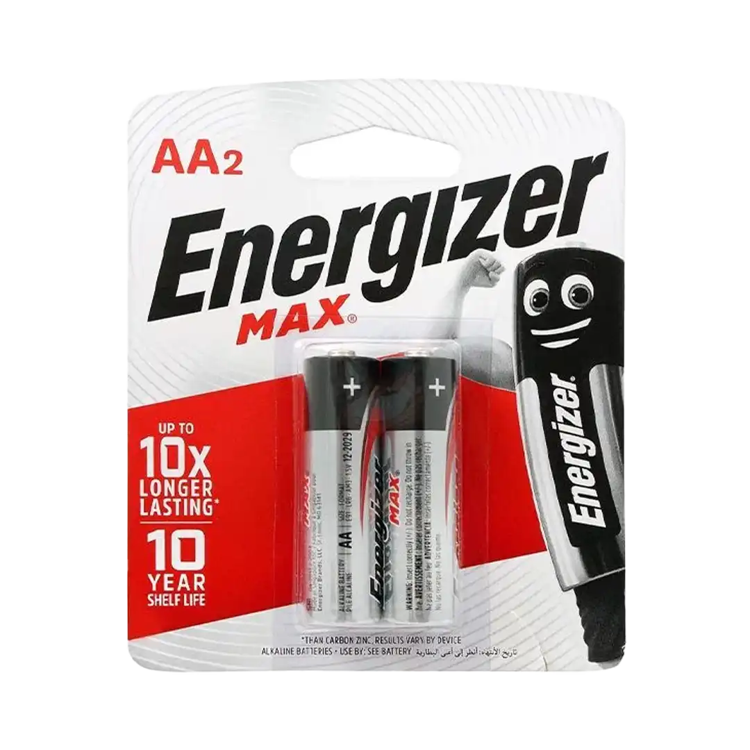 Energizer Max AA Battery, 2 Pc