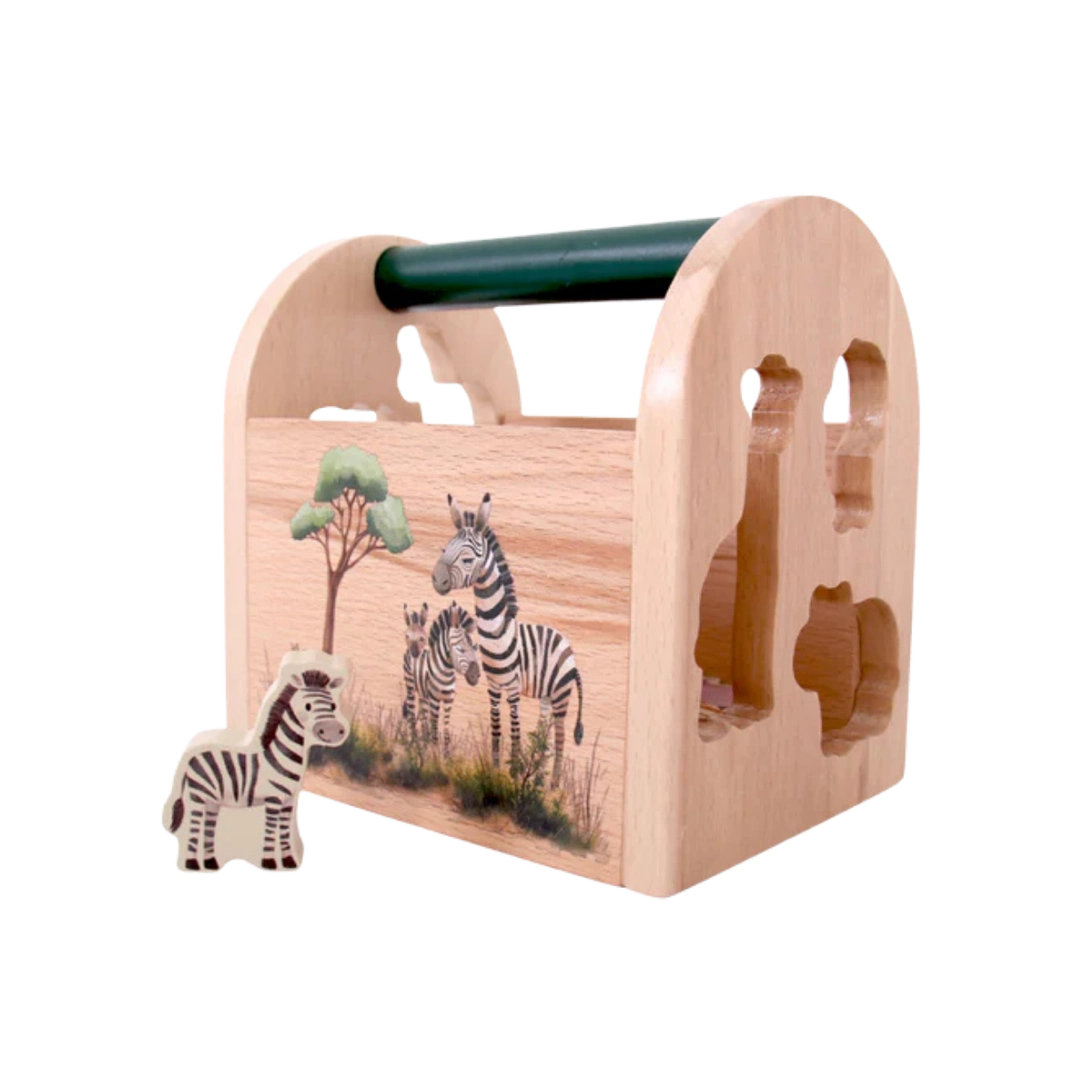 Grow Baby Wooden Shape Sorter On Safari