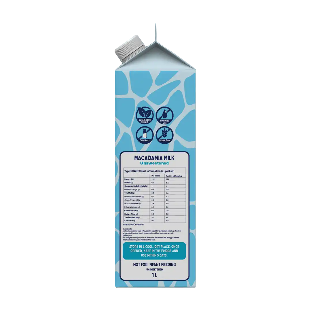 Giraf Macadamia Milk 1l, Unsweetend