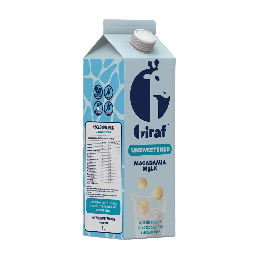 Giraf Macadamia Milk 1l, Unsweetend