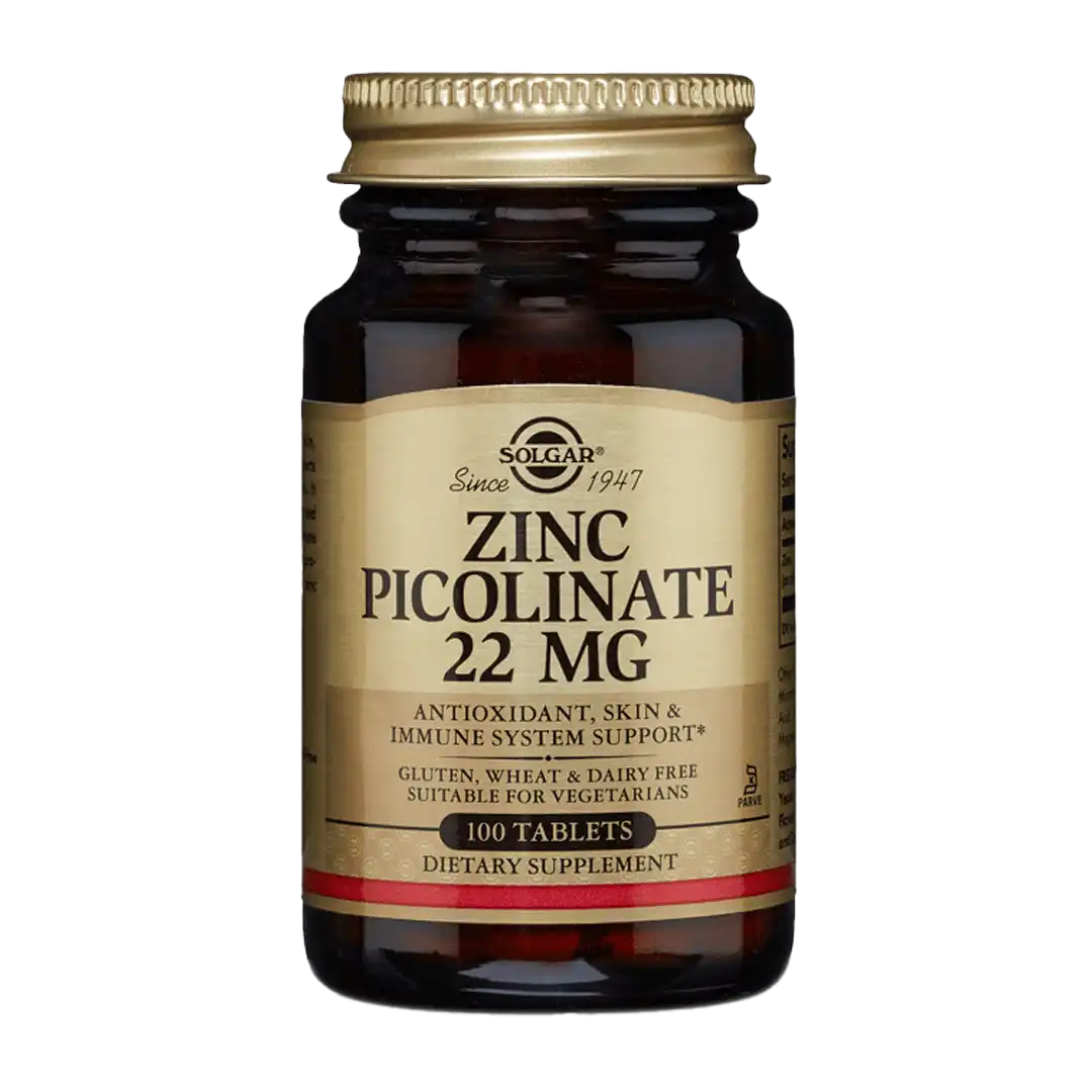 Solgar Zinc Picolinate 22mg Tablets, 100's