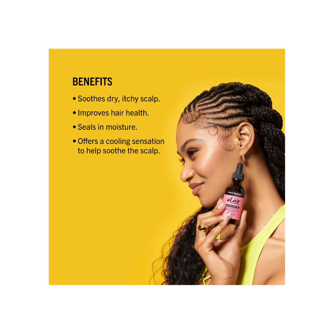 Aunt Jackie's Collagen, Tea Tree Oil & Eucalyptus Elixir Hair & Scalp Oil, 59ml