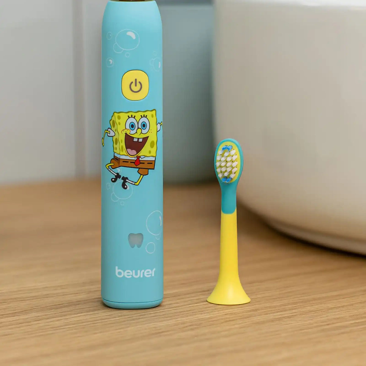 Beurer Germany SpongeBob Wavy Soft Sonic Toothbrush Heads | 4 Pack | Ages 3 and Up
