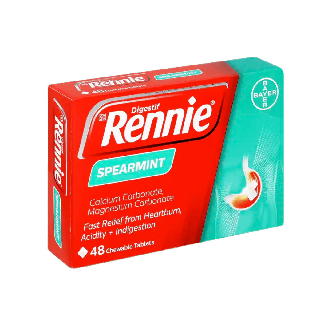 Rennie Spearmint Antacid Tablets, 48's