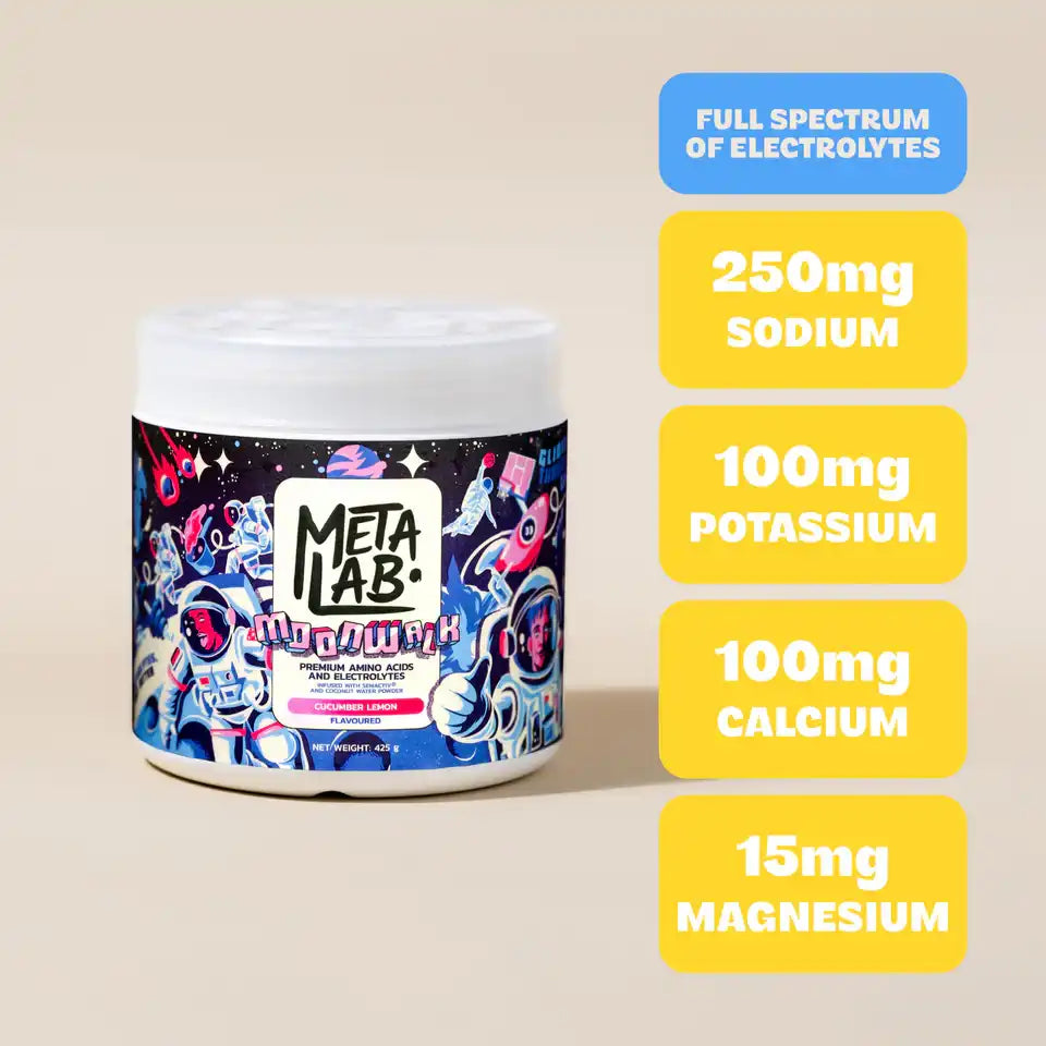 Metalab Moonwalk Premium Amino Acids & Electrolytes Cucumber Lemon, 425g