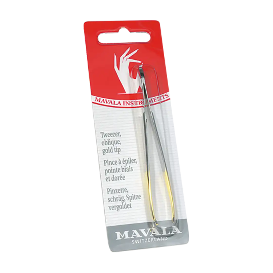 Mavala Implement Tweezer Gold Tip, Oblique