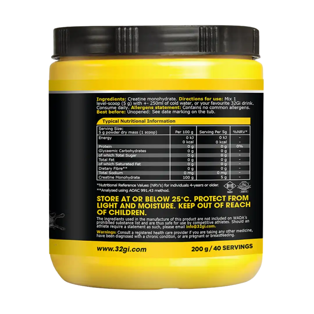32Gi Creatine Pure Monohydrate, 200g