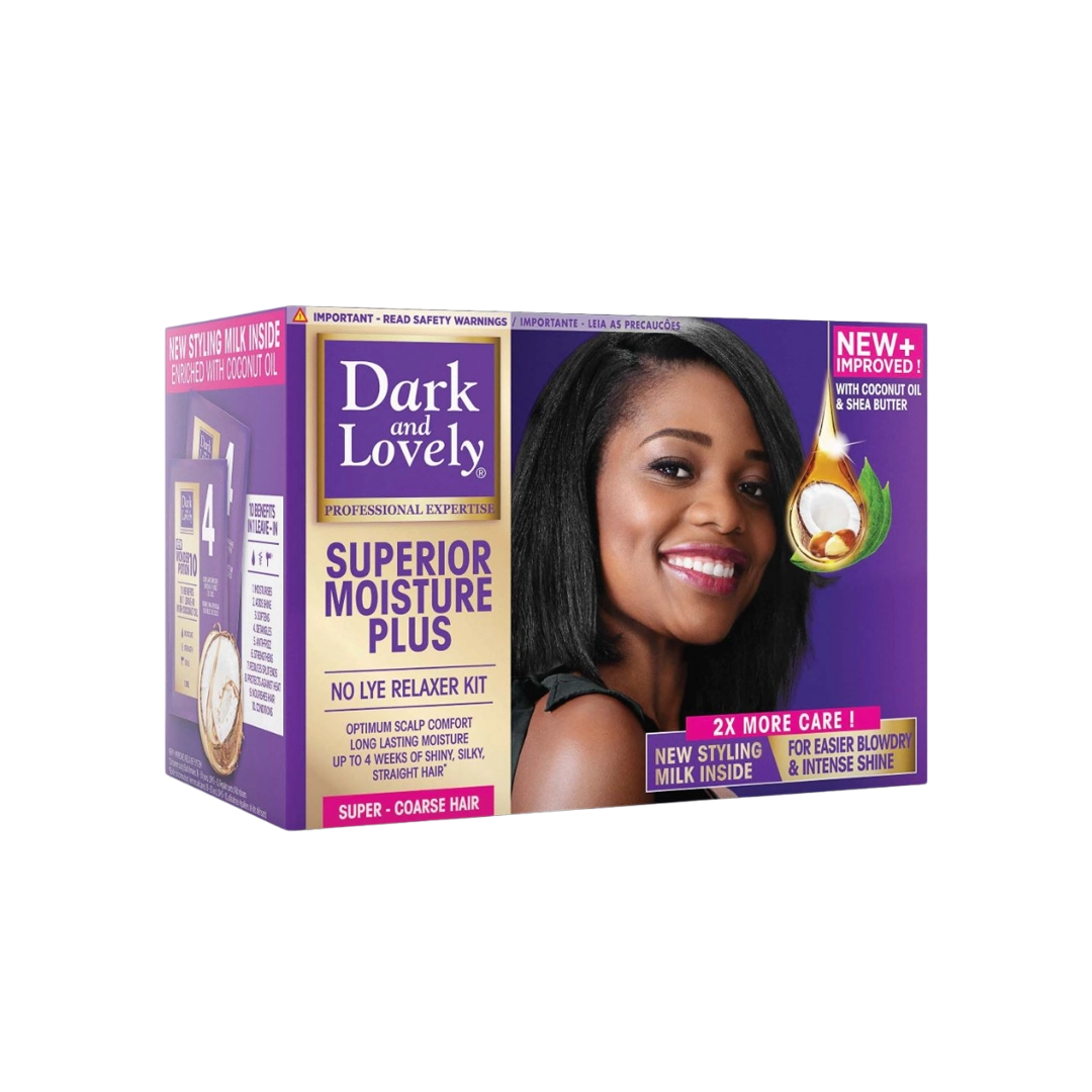 Dark & Lovely Superior Moisture Plus No Lye Relaxer Kit Super