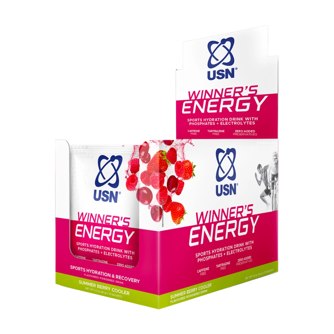 USN Winners Energy Hydration Drink Summer Berry Cooler, 36g
