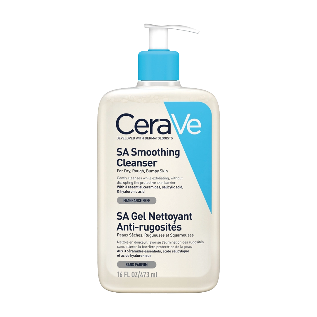CeraVe SA Smoothing Cleanser For Dry Rough and Bumpy Skin, 473ml