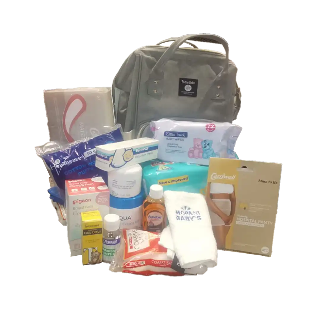 Totes Baby Bag With Content, Grey