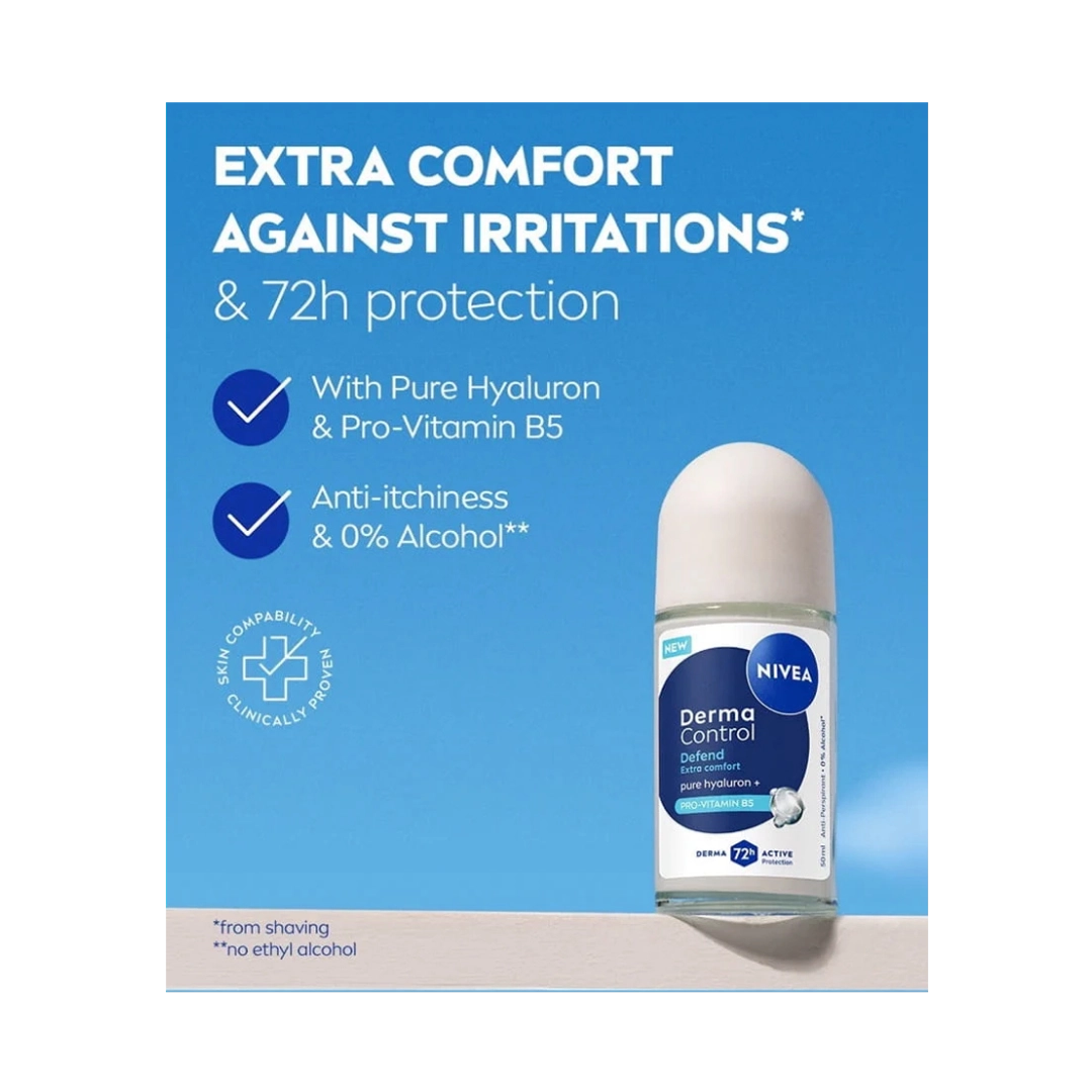 Nivea Derma Control Defend Roll On, 50ml
