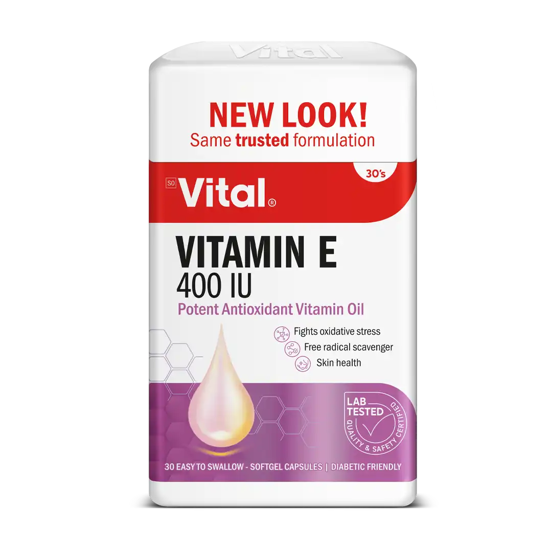 Vital Vitamin E 400 IU Capsules, 30's
