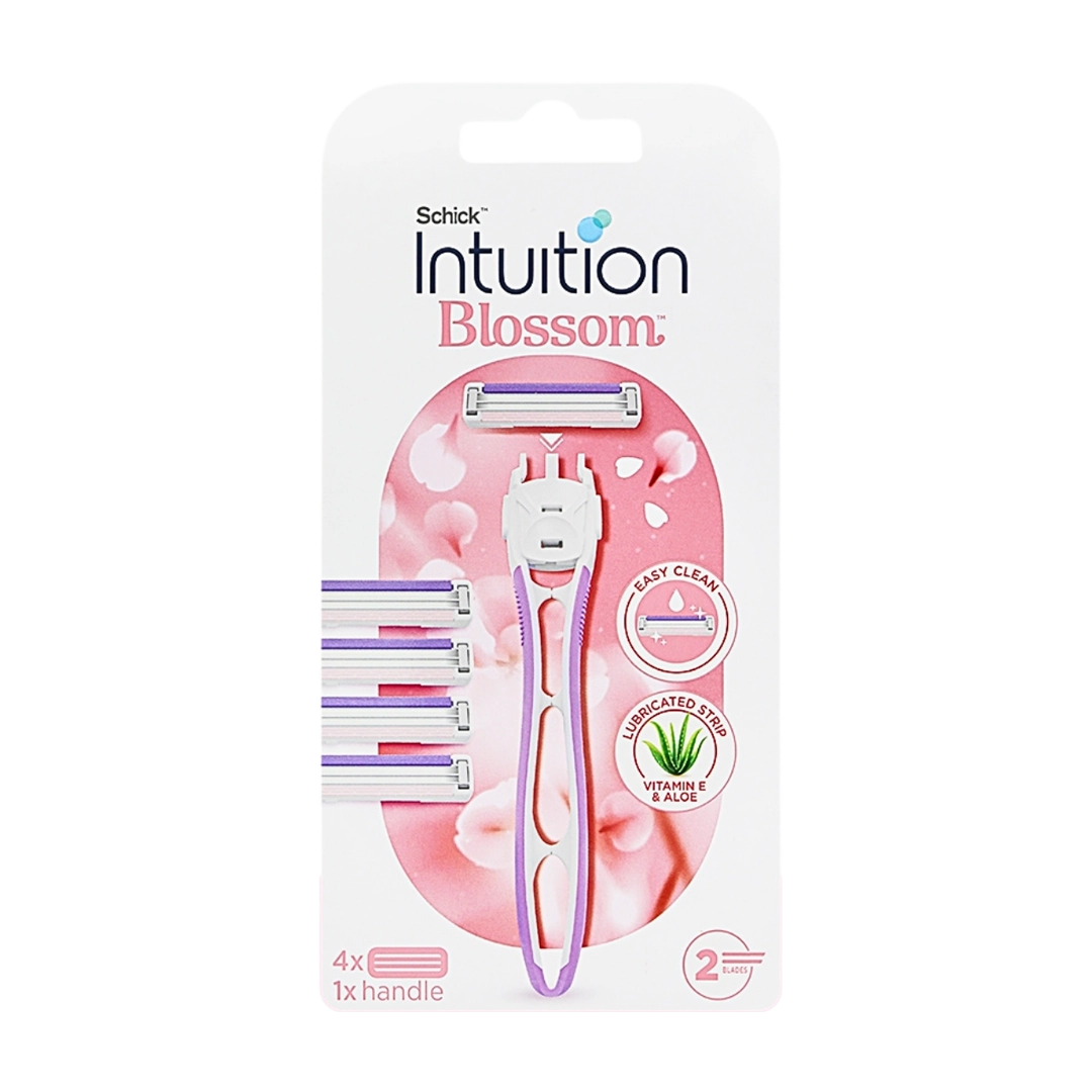 Schick Intuition Disposable Blades Hybrid Blossom, 4s
