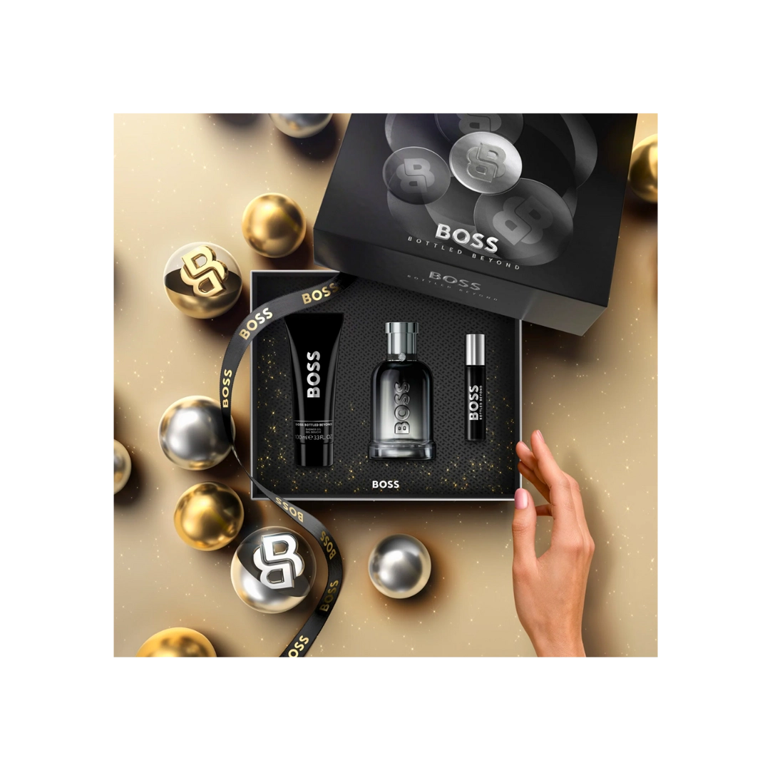 BOSS Bottled Beyond Eau de Parfum and Shower Gel for Men Trio Gift Set