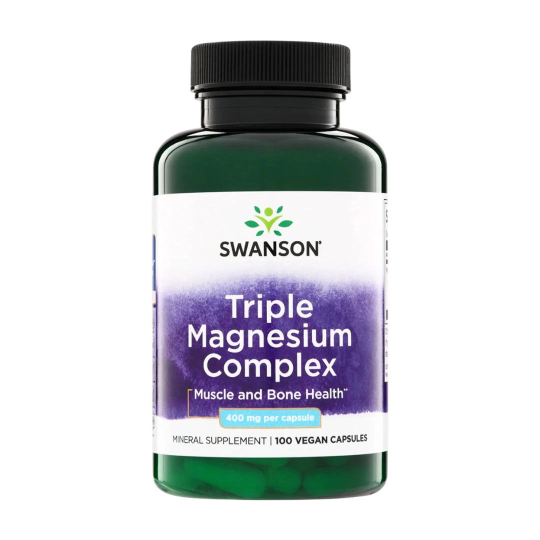 Swanson Triple Magnesium Complex 400mg Capsules, 100's
