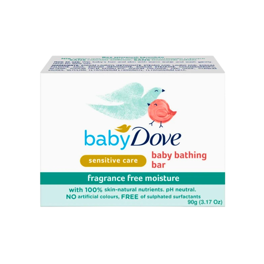 Baby Dove Sensitive, Fragrance Free Rich Moisture Soap Bar, 90g
