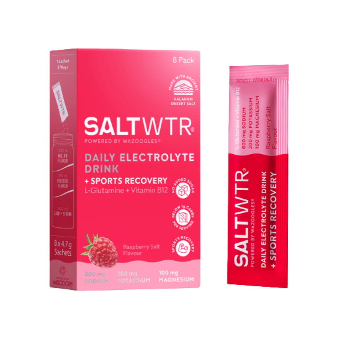 SaltWTR Daily Electrolytes Raspberry Salt Sports Recovery, 8's