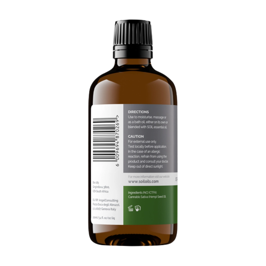 Soil Organic Hemp Seed Oil, 100ml