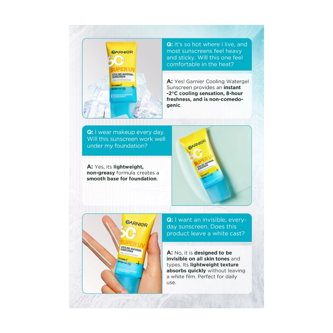 Garnier Cooling Watergel Sunscreen Vit C, 30ml